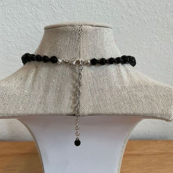 NWOT Black Stone Necklace & Bracelet - Picture 5 of 5